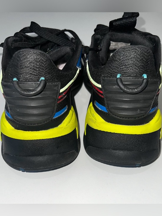 Puma Black Sneakers with Red, Blue & Yellow Accents - Picture 3 of 8